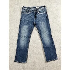 TK AXEL Thick Stitch Stretch Slim Boot Jeans Men's Size 34 X 32